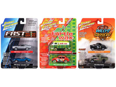 Johnny Lightning 2-Packs 2024 Release 1 Set B of 6 pieces 1/64 Diecast Model Cars by Johnny Lightning