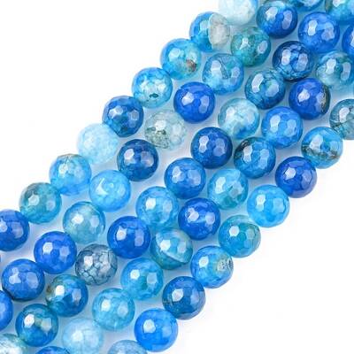 Natural Crackle Agate Bead Strands