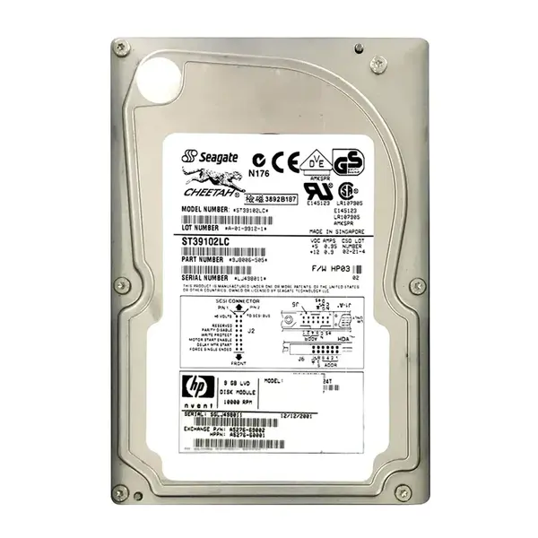 9J8006-505 Seagate 9.1GB Wide Ultra2 SCSI 10000 3.5-inch 1MB Hard Drive