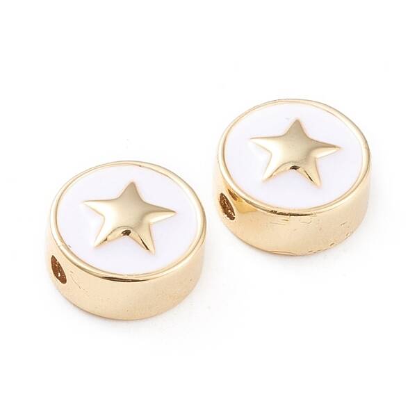 Brass Enamel Beads