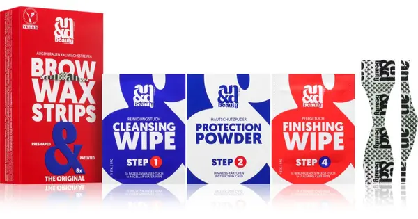 A.N.D. Beauty Wax Depilatory Strips With Wax For Eyebrows 8 pcs