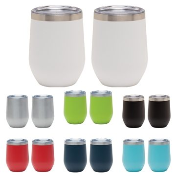 12 Customized Aria II Two-Piece Wine Tumbler Gift Set - Vacuum ...
