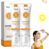 2Pcs Sunscreen to prevent sunburn and tanning, Universal Tinted Face  Moisturizer Sunscreen, SPF 50 PA+++, ,For All Type Skin...