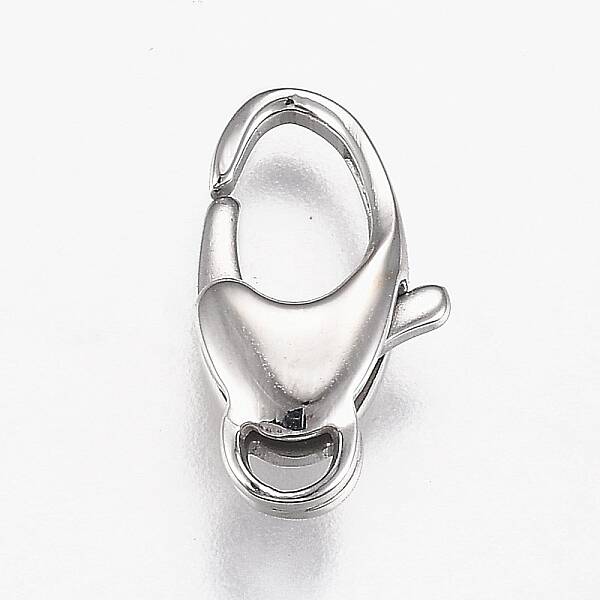 Non-Tarnish Polished 316 Surgical Stainless Steel Lobster Claw Clasps