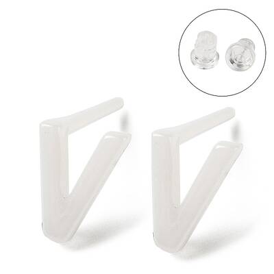 Hypoallergenic Bioceramics Zirconia Ceramic Stud Earrings