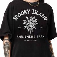 Spooky Island shirt, Disco Skull, Halloween Nostalgia, Baggy T Shirt, Skull Emblem, Spooky Disco Shirt, Ghost Town, Spooky Is...