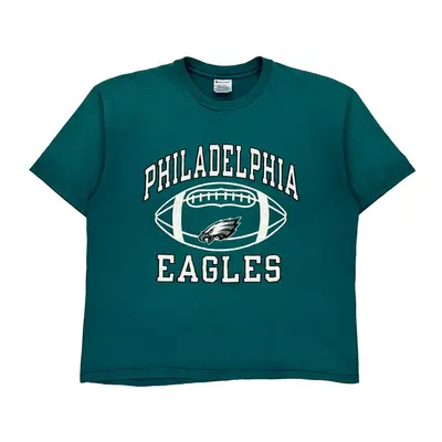 Philadelphia Eagles Champion Nfl T-Shirt - XL Blue Cotton