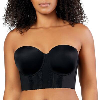 PARFAIT Elissa P50116 Women's Non-slip Full Bust and Full Figure Supportive Seamless Foam Padded Strapless Longline Bra