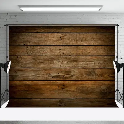 Vintage Dark Brown Wooden Texture Photo Backdrop - Aperturee