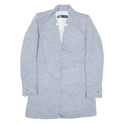 ZARA Overcoat Coat Blue Womens S