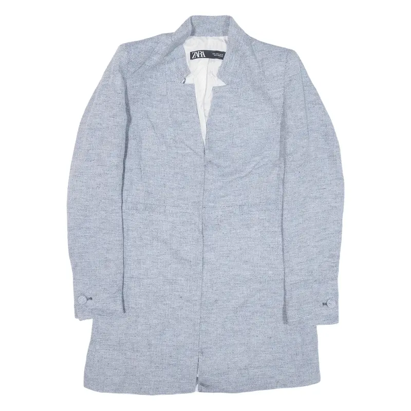 ZARA Overcoat Coat Blue Womens S