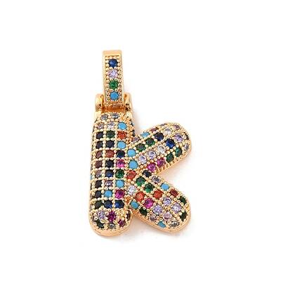 Brass Micro Pave Cubic Zirconia Pendants