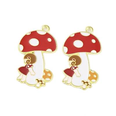 Golden Plated Alloy Enamel Pendants