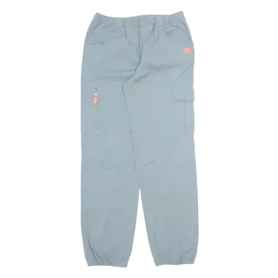 ADIDAS Boys Trousers Blue Relaxed Tapered W28 L30