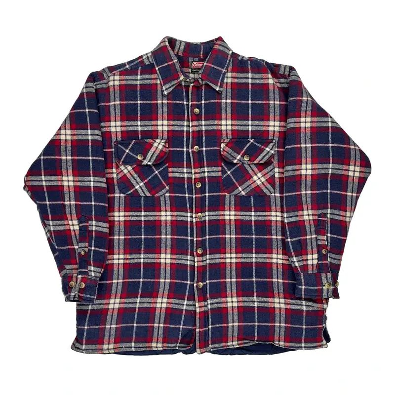 Coleman Checked Flannel Shirt - Medium Multicoloured Cotton