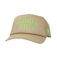 MHC Expensive and Difficult Trucker Hat - Classic Design with Comfortable Fit and Versatile Use