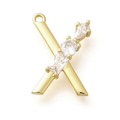 Brass Micro Pave Cubic Zirconia Pendants