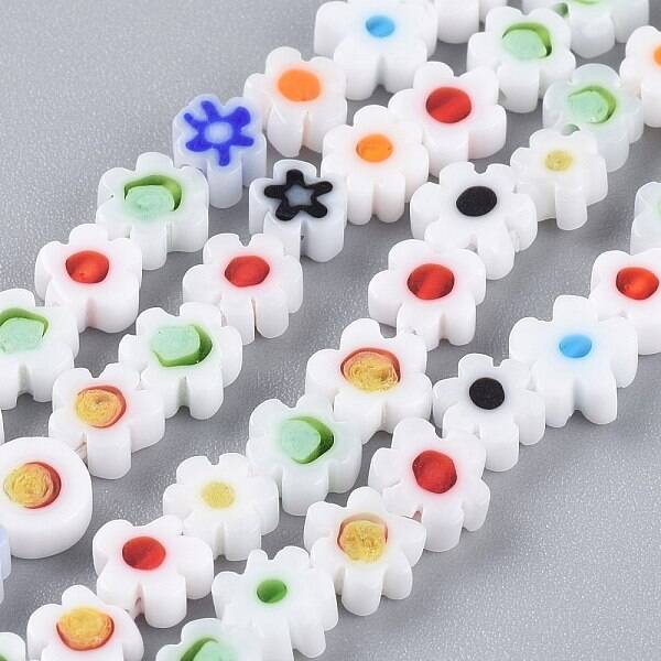 Handmade Millefiori Glass Bead Strands