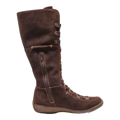 TIMBERLAND High Boots Brown Leather Womens UK 7.5