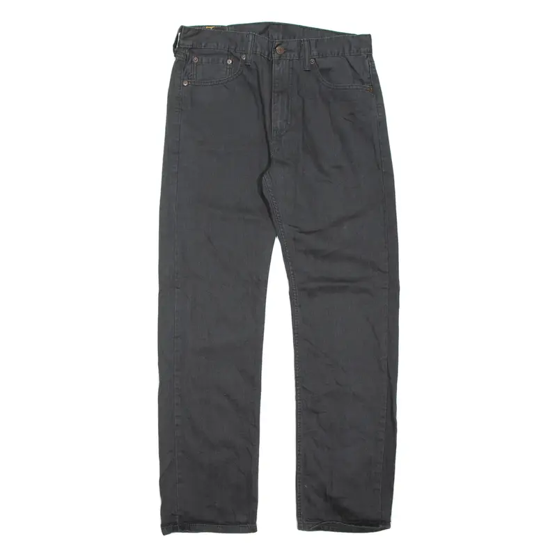 LEVI'S 505 Mens Trousers Grey Regular Straight W32 L32