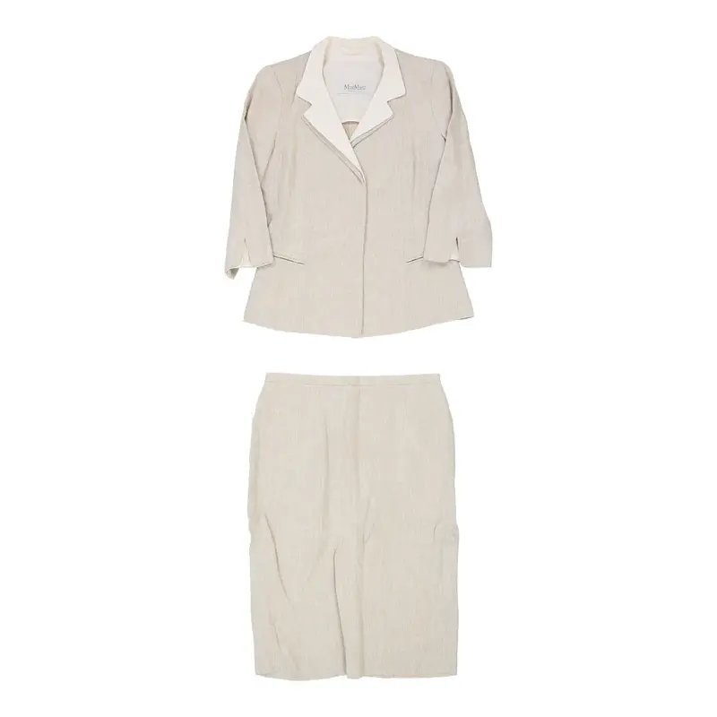Max Mara Full Suit - Small Cream Linen