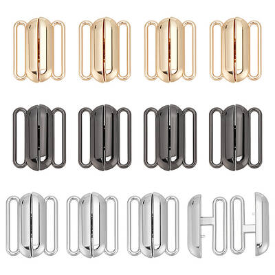 12Pcs 3 Colors Alloy Bikini Clips