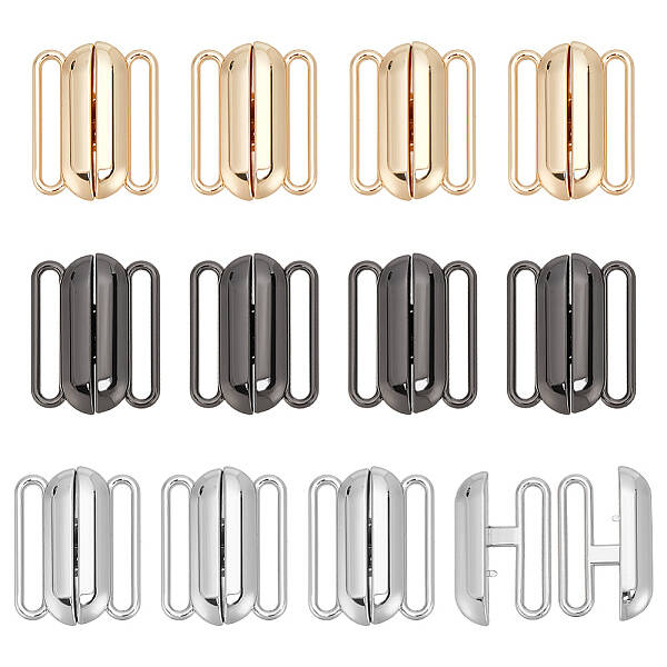 12Pcs 3 Colors Alloy Bikini Clips