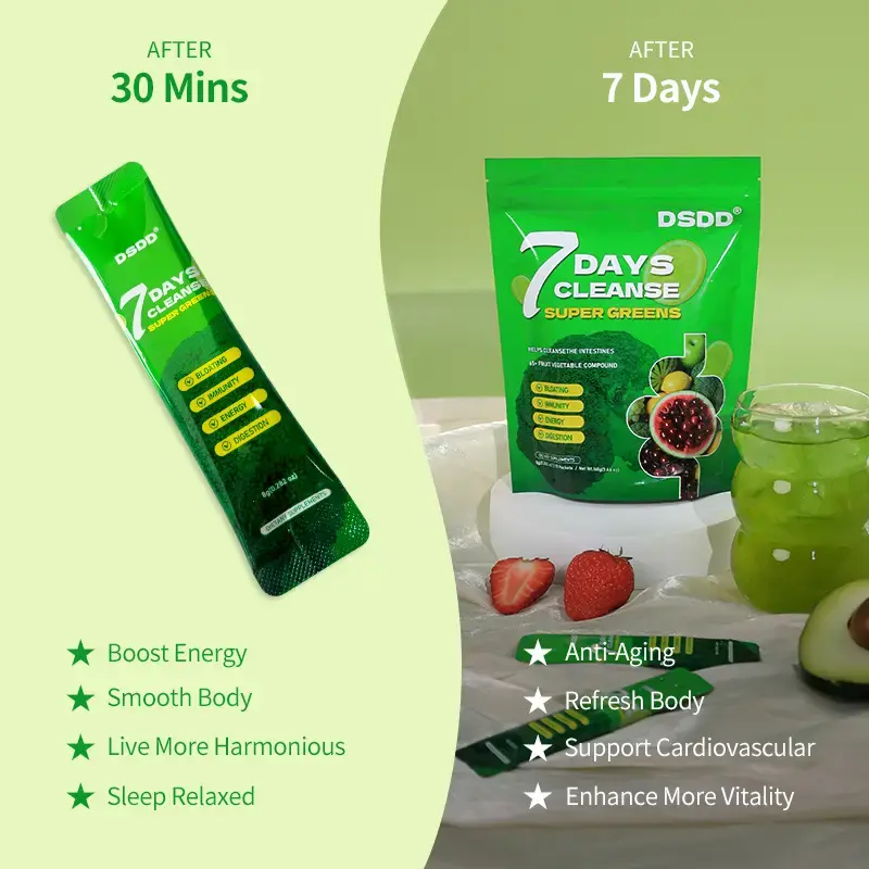 [Black Friday Deal]7 Days Cleanse Magic Drink,3-in-1 Super Greens - Detox, Clean Energy, ANTl-AGlng, and Gut Health Powered b...