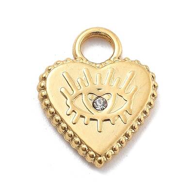 304 Stainless Steel Rhinestone Pendants
