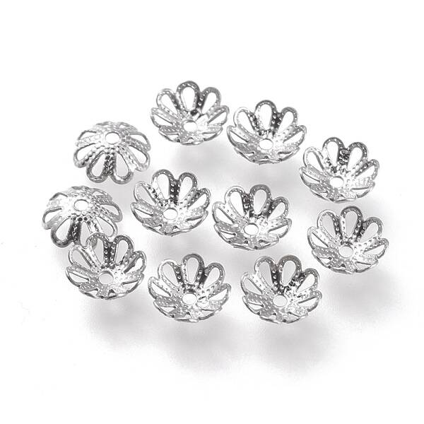 Non-Tarnish 304 Stainless Steel Fancy Bead Caps