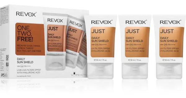 Revox B77 JUST Daily Sun Shield Face Protective Cream SPF 50+ 3×30 ml