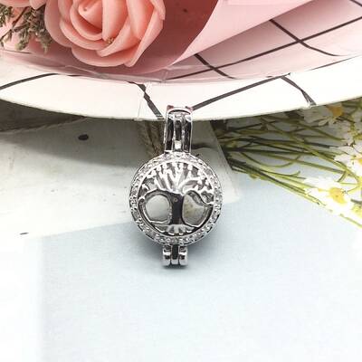 Brass Bead Cage Pendants
