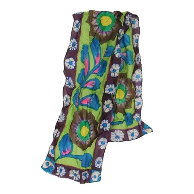 Unbranded Floral Scarf - No Size Green Polyester