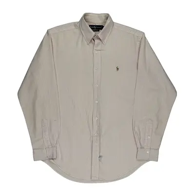 Ralph Lauren Striped Shirt - Large Pink Cotton | Size: large