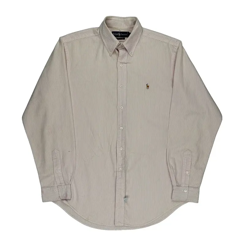 Ralph Lauren Striped Shirt - Large Pink Cotton | Size: large