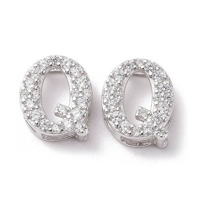 925 Sterling Silver Micro Pave Cubic Zirconia Beads