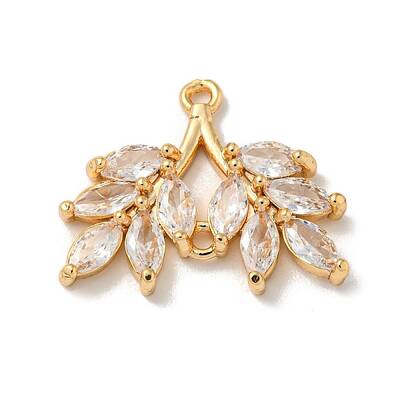 Brass Micro Pave Cubic Zirconia Pendants