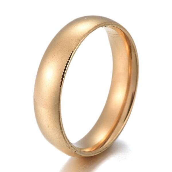 304 Stainless Steel Flat Plain Band Rings