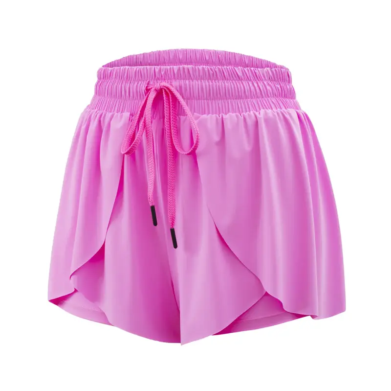 2 in 1 Flowy Running Shorts for Women Gym Yoga Athletic Workout Active Wear Tennis Skirt with Pockets Butterfly Sweat Spandex...