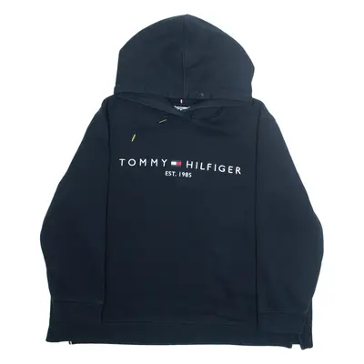 TOMMY HILFIGER Womens Blue Hoodie 2XL