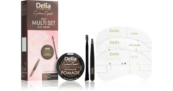 Delia Cosmetics Expert Zest eyebrow kit color 3.0 dark brown