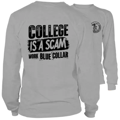 College - Long Sleeve Heather Gray