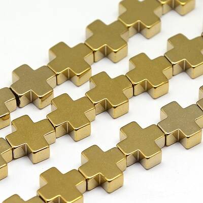 Electroplate Non-magnetic Synthetic Hematite Beads Strands