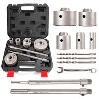 Concrete Hole Saw, Masonry Hole Saw Kit (30mm 40mm 65mm 80mm 100mm) with Max Shank & SDS Plus Concrete Brick Diamond Carbide ...