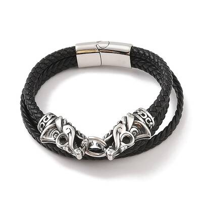 Braided Microfiber Leather Multi-strand Bracelets