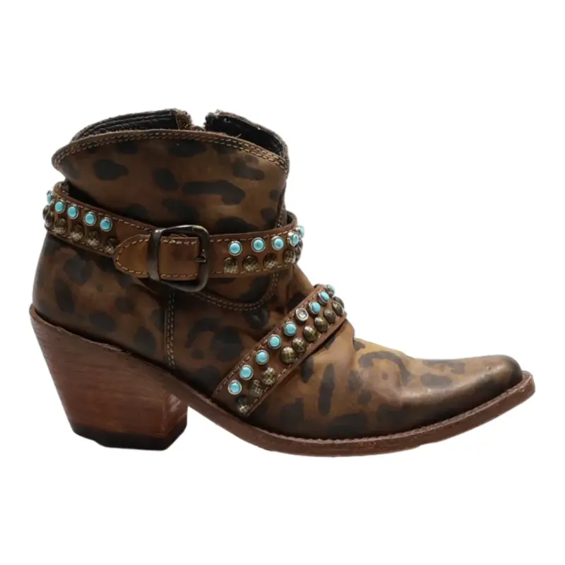 LIBERTY BLACK Ankle Boots Brown Leather Womens UK 5