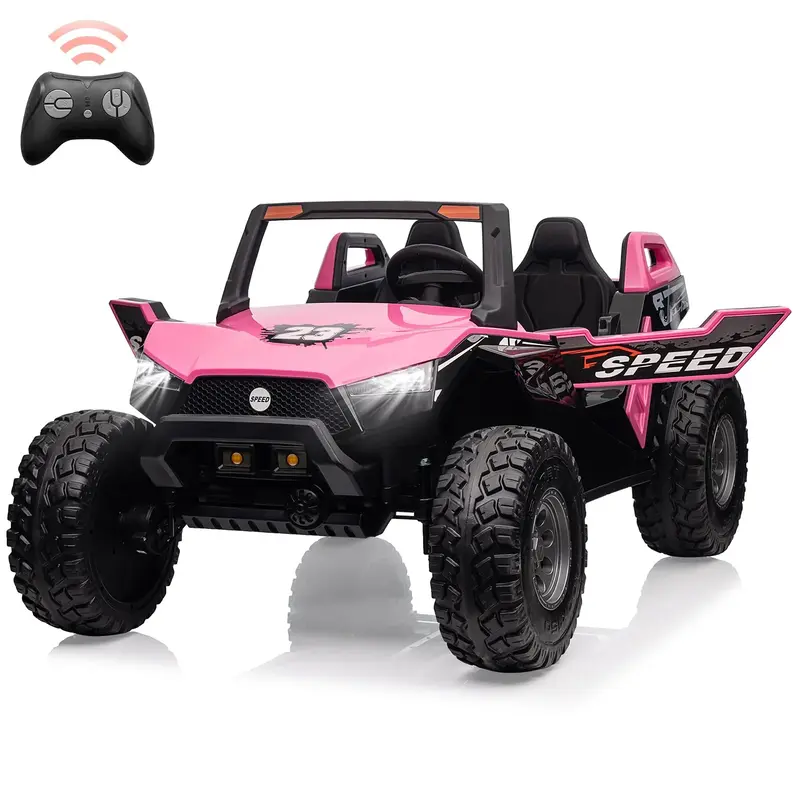 Garvee Ride - P Series: 24V 2-Seater Ride-On UTV: Remote Control, 4WD Motors, 21 Seats + Foldable Seat, 15.4 EVA Wheels, Mu...
