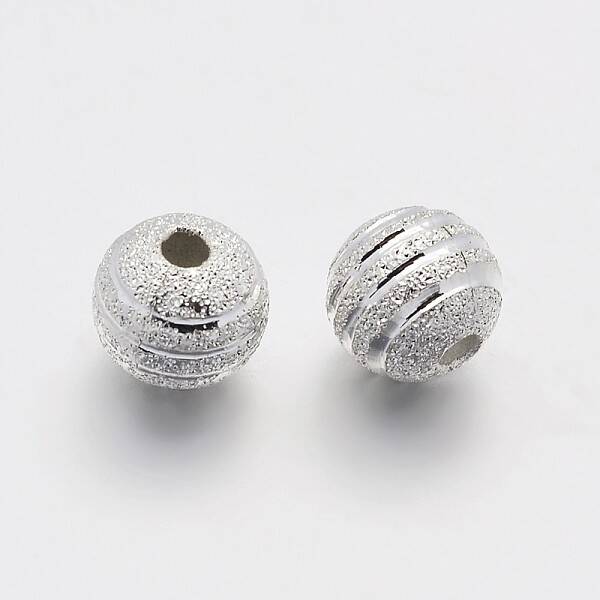 Textured Round Brass Beads