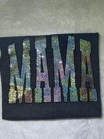 Mama Silver Bling Spangle Unisex Fit Comfort Colors Tee