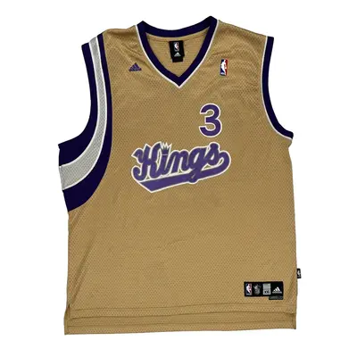 Sacramento Kings Adidas Nba Jersey - 2XL Beige Polyester